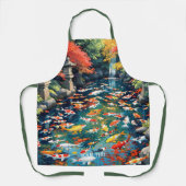 Fantasy Niedlich Koi Fish Pond Schürze (Vorderseite)