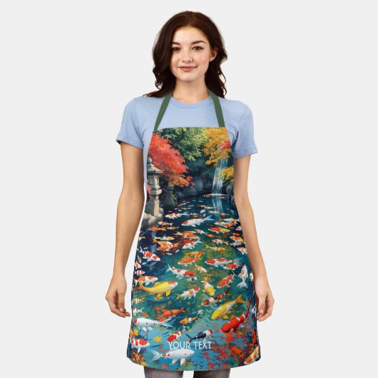 Fantasy Niedlich Koi Fish Pond Schürze (Getragen)