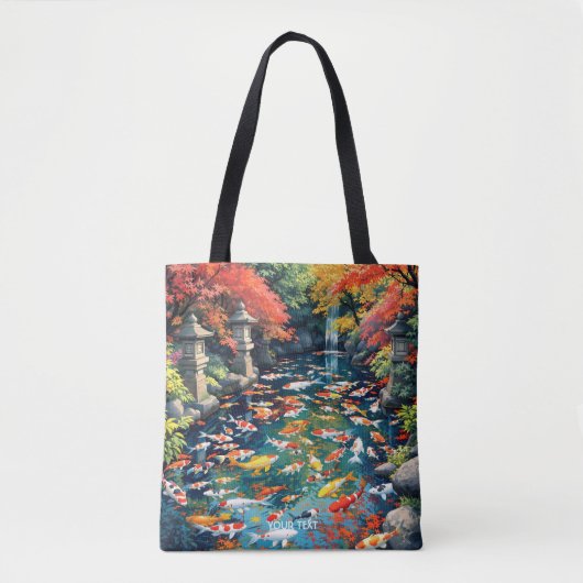 Fantasy Niedlich Koi Fish Pond Tasche (Vorderseite)