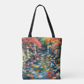 Fantasy Niedlich Koi Fish Pond Tasche (Rückseite)