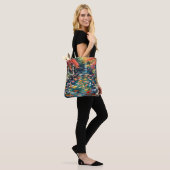 Fantasy Niedlich Koi Fish Pond Tasche (Am Model)