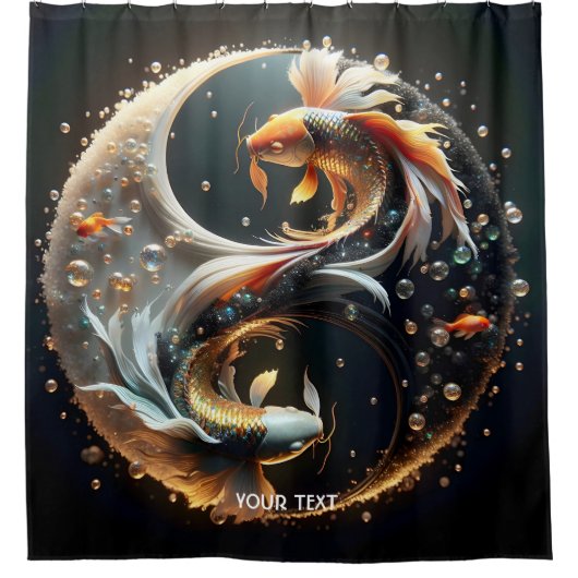 Fantasy Niedlich Koi Yang Duschvorhang (Vorderseite)