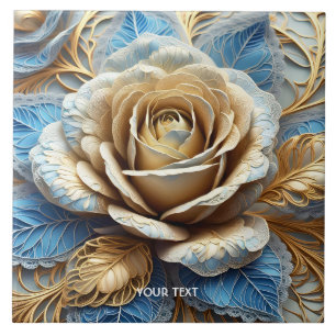 Fantasy Niedlich Lace Filigree Rose Fliese