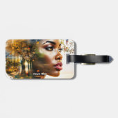Fantasy Niedlich Lady African Landscape Gepäckanhänger (Rückseite horizontal)