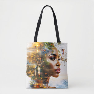 Fantasy Niedlich Lady African Landscape Tasche