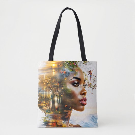 Fantasy Niedlich Lady African Landscape Tasche (Vorderseite)