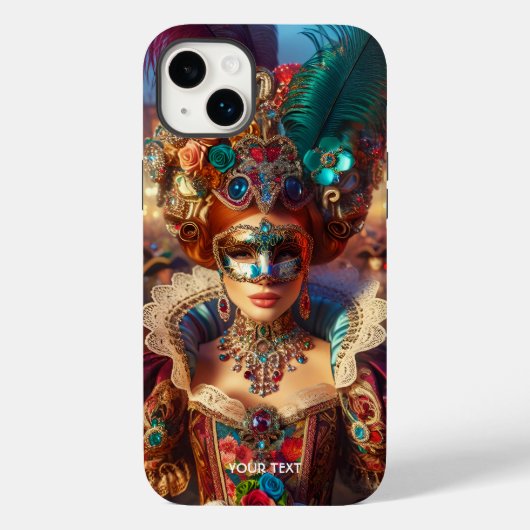 Fantasy Niedlich Lady Mask Venice Case-Mate iPhone Hülle (Rückseite)