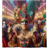 Fantasy Niedlich Lady Mask Venice Duschvorhang (Vorderseite)