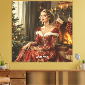 Fantasy Niedlich Lady Neujahr Leinwanddruck (Insitu (Wohnzimmer))