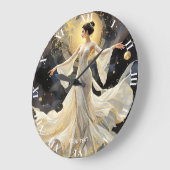 Fantasy Niedlich Ladys Dancing Space Große Wanduhr (Winkel)