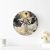 Fantasy Niedlich Ladys Dancing Space Große Wanduhr (Zuhause)