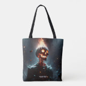 Fantasy Niedlich Lantern Pumpkin Halloween Tasche (Rückseite)