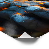 Fantasy Niedlich Lava Fire Tiger Poster (Ecke)