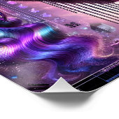 Fantasy Niedlich Lavender Cyber Girl Poster (Ecke)