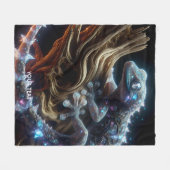 Fantasy Niedlich Lebend Lizard Tree Fleecedecke (Vorderseite (Horizontal))