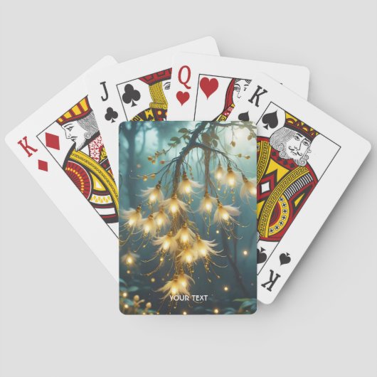 Fantasy Niedlich Light Tree Blume Spielkarten (Rückseite)