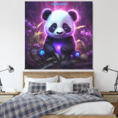 Fantasy Niedlich Lila Baby Panda Leinwanddruck (Insitu (Schlafzimmer))