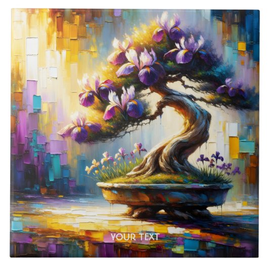 Fantasy Niedlich Lila Mini Tree Fliese (Vorderseite)