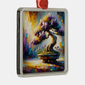 Fantasy Niedlich Lila Mini Tree Ornament Aus Metall (Rechts)