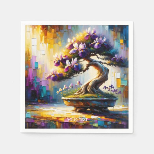 Fantasy Niedlich Lila Mini Tree Serviette (Vorderseite)