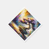 Fantasy Niedlich Lila Mini Tree Serviette (Ecke)