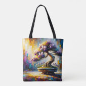 Fantasy Niedlich Lila Mini Tree Tasche (Rückseite)