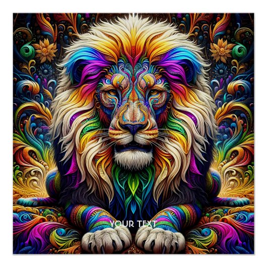Fantasy Niedlich Lion Colors Dance Poster (Vorderseite)