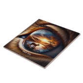 Fantasy Niedlich Lion Eye Wüste Fliese (Seite)