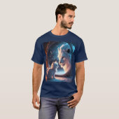Fantasy Niedlich Lion Kitten Mirror T-Shirt (Vorne ganz)