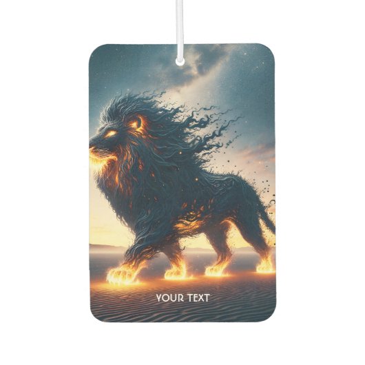 Fantasy Niedlich Lion Wüstenfeuer Autolufterfrischer (Vorderseite)