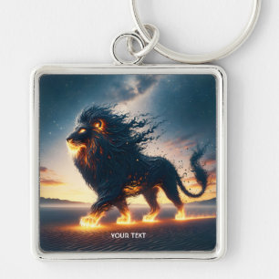 Fantasy Niedlich Lion Wüstenfeuer Schlüsselanhänger