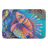 Fantasy Niedlich Lionfish Korallenriff Badematte (Vorderseite)