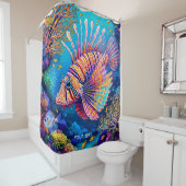 Fantasy Niedlich Lionfish Korallenriff Duschvorhang (Beispiel)
