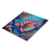 Fantasy Niedlich Lionfish Korallenriff Fliese (Seite)