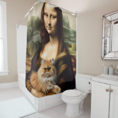 Fantasy Niedlich Lisa Holding Cat Duschvorhang (Beispiel)
