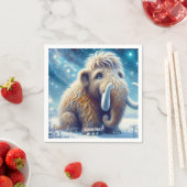 Fantasy Niedlich Little Mammoth Winter Serviette (Beispiel)