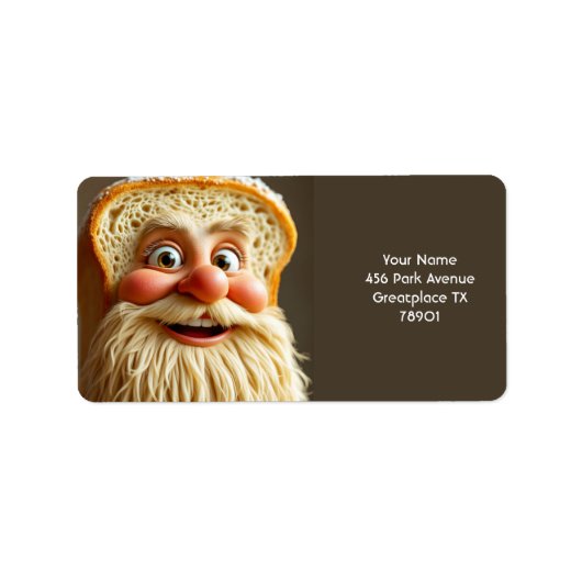 Fantasy Niedlich Loaf Bart Adressaufkleber (Vorne)