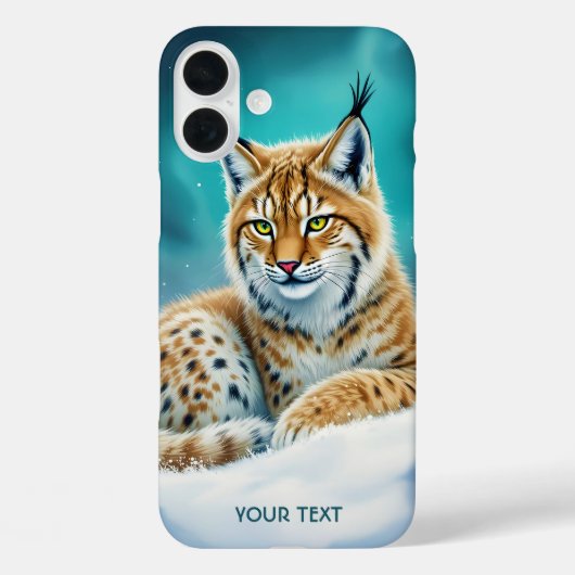 Fantasy Niedlich Lynx Cub Winter Case-Mate iPhone Hülle (Rückseite)