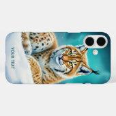 Fantasy Niedlich Lynx Cub Winter Case-Mate iPhone Hülle (Rückseite (Horizontal))