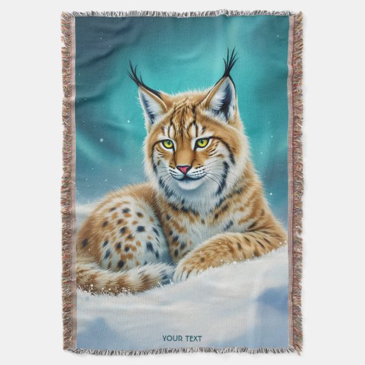 Fantasy Niedlich Lynx Cub Winter Decke (Vorderseite Vertikal)