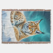 Fantasy Niedlich Lynx Cub Winter Decke (Vorderseite)
