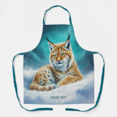 Fantasy Niedlich Lynx Cub Winter Schürze (Vorderseite)