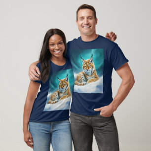 Fantasy Niedlich Lynx Cub Winter T-Shirt