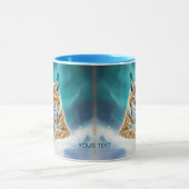 Fantasy Niedlich Lynx Cub Winter Tasse (Zentrum)