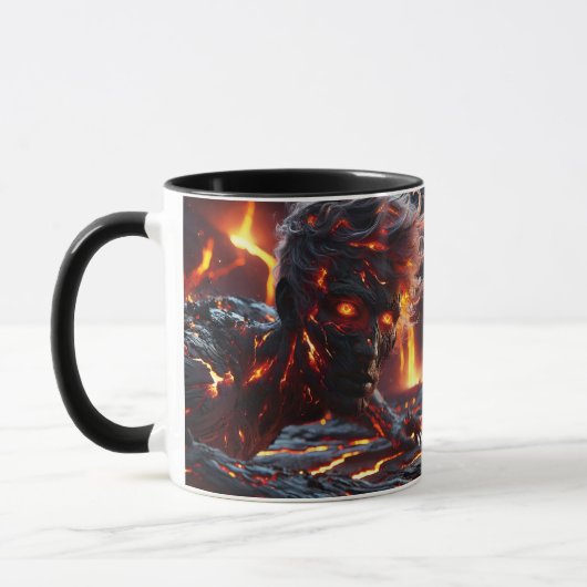 Fantasy Niedlich Man Fire Lava Tasse (Links)