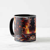 Fantasy Niedlich Man Fire Lava Tasse (Vorderseite Links)