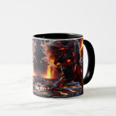 Fantasy Niedlich Man Fire Lava Tasse (VorderseiteRechts)