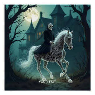 Fantasy Niedlich Man Halloween Pferd Poster