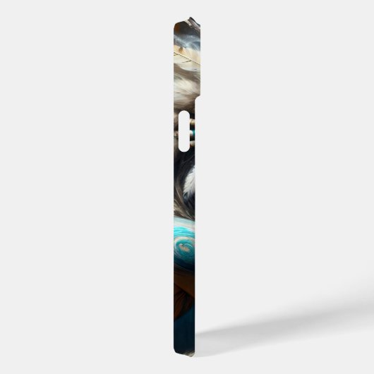 Fantasy Niedlich Man Hugging Wolf Case-Mate iPhone Hülle (Rückseite / Rechts)