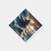 Fantasy Niedlich Man Night Sea Serviette (Ecke)